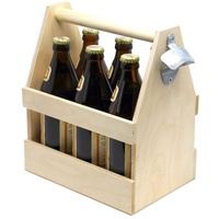 DanDiBo Ambiente DanDiBo Flaschenträger 6 Flaschen Holz Bierträger mit
