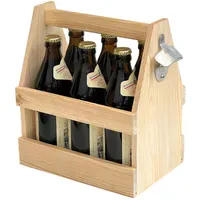 DanDiBo Ambiente DanDiBo Flaschenträger 6 Flaschen Holz Bierträger mit