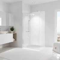 Schulte Duschrückwand Putzoptik Weiß 100 x 210 cm