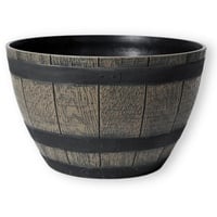Colourliving Pflanzkübel Pflanztopf rund 40 cm Weinfass-Optik Blumenkübel Blumentopf