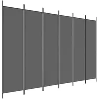 VidaXL 6-tlg. Paravent Anthrazit 300x200 cm Stoff