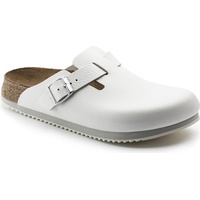 Birkenstock Clog Boston Super Grip, Naturleder, weiß, Weite normal,