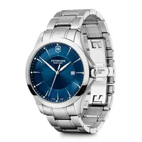 Victorinox Alliance Herrenuhr und Schweizer Taschenmesser im Set blau/silber