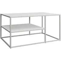 [en.casa] Couchtisch Solund Weiß Metall 90 x 60 x