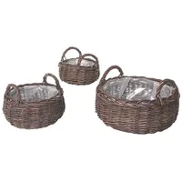 Kobolo Pflanzschale Pflanzkorb Blumentopf - Weide - braun -