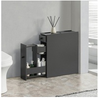 [en.casa] Badezimmerschrank Kihniö 58x16x48cm Dunkelgrau