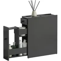 [en.casa] Badezimmerschrank, Kihniö Nischenregal mit Schubladen 58x16x48 cm