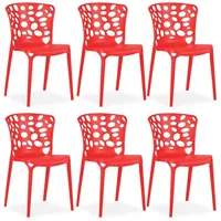 Homestyle4u Gartenstuhl 47 x 47 x 83 cm rot