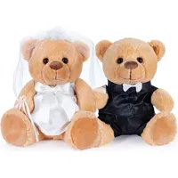 Brubaker Teddybär Hochzeitspaar - 25 cm Braut und Bräutigam
