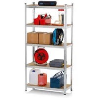 EasyMaxx Schwerlastregal 180x90x40cm 5 Holzböden