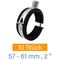 Symbionet 10x Stahl Rohrschelle 57-61 mm 2 Zoll Rohrhalter