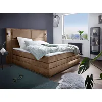 Collection AB Boxspringbett COLLECTION AB "Copenhagen", braun (mittelbraun), B:231cm