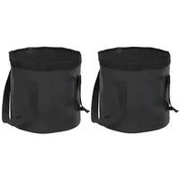 VidaXL Falteimer 2 Stk. Schwarz 20 L PVC