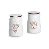 Zeller Salz-/Pfefferstreuer-Set, 2-teilig, Keramik, weiß, ca. 5 x B