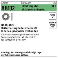NORD-LOCK X-series Scheiben NLX8 (8,4 x 13,5 x 2,29)