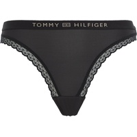 Tommy Hilfiger Tonal Logo Lace Bikini Slip Black S