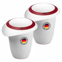 Westmark Quirltöpfe mit zweigeteiltem Deckel, 1 l, Rot, 315122E3