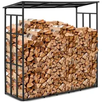 Hillvert Kaminholzregal mit Dach 190 x 76 x 186
