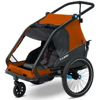 Cube Kinderanhänger Double CMPT X Actionteam grau/orange 2026