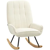 Homcom Schaukelstuhl mit Sherpa-Vlies 63 x 95 x 97