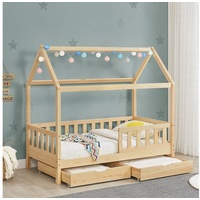 Juskys Kinderbett Marli 90 x 200 cm mit Bettkasten,