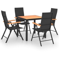 VidaXL 5-tlg. Garten-Essgruppe Schwarz und Braun