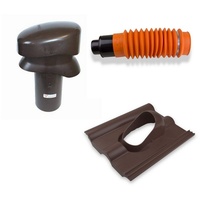 Klüber Klöber-Set10 Dachentlüftung DN100 Braun kurz Frankfurter Pfanne