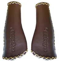 Ergotec Lenkergriffe ALS-09/2 / Leder-Kraton Griffe, braun, 135 mm