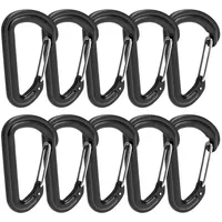 Alca alca® Karabiner-Haken 10er-Set, schwarz