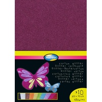 Clairefontaine 195599C - Packung Glitterkarton mit 10 Bogen 200g