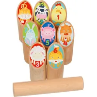 GoKi 56648 - Wikingerspiel Tier Kubb, im Baumwollbeutel