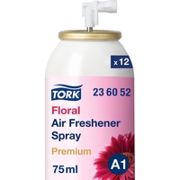 TORK Lufterfrischer Spray mit Blütenduft A1, Frischeduft, 12 Flaschen,