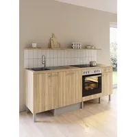 OPTIFIT Küchenzeile Lilly 210 cm braun