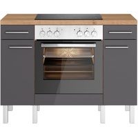 OPTIFIT Küchenzeile Lilly 120 cm grau