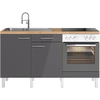 OPTIFIT Küchenzeile Lilly 160 cm schwarz