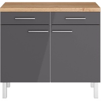 OPTIFIT Unterschrank 100 x 60 x 90 cm Schwarz