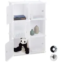 Relaxdays Regalsystem 98 x 66 x 32 cm Weiß