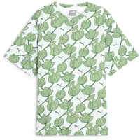 Puma Essentials+ Blossom Print T-Shirt Damen 86 archive green