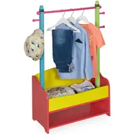 Relaxdays Kleiderständer kinder 71x30x100,5 cm mehrfarbig