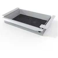 TecLines TUS018S ausziehbare Unterbau Schublade, abschließbar, silber