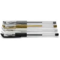 Hama Classic Gelschreiber 4er Set, weiß, schwarz,