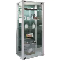 VCM Vitrine – Weiß Kunststoff, 5 Fächer, 50x114.5x38 cm