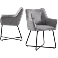 B&D home Armlehnstuhl, Grau, 56x83x59 cm, Oeko-Tex® Standard 100,