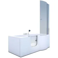 AcquaVapore Seniorendusche und Badewanne mit Tür S12D-TH-L Dusche 170x85cm