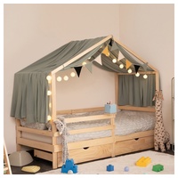 Home Deluxe Kinderbett Wolkenland mit Schubladen - Farbe: Natur,
