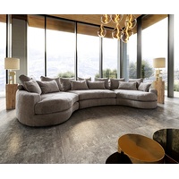 DeLife Megasofa Estrea 410x155 cm Webstoff Taupe Rundsofa -