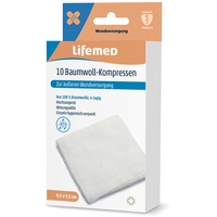 Lifemed Baumwoll-Kompressen 10 St