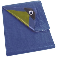 Perel Abdeckplane Blau/Khaki - Strapazierfähig - 6 x 10