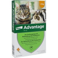 Elanco Advantage 40 für Katzen und Zierkaninchen 4 x
