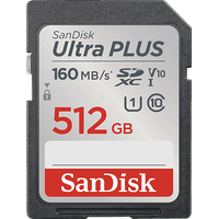 SanDisk Ultra® PLUS SDXCTM-UHS-I-Karte, SDXC Speicherkarte, 512 GB, 160